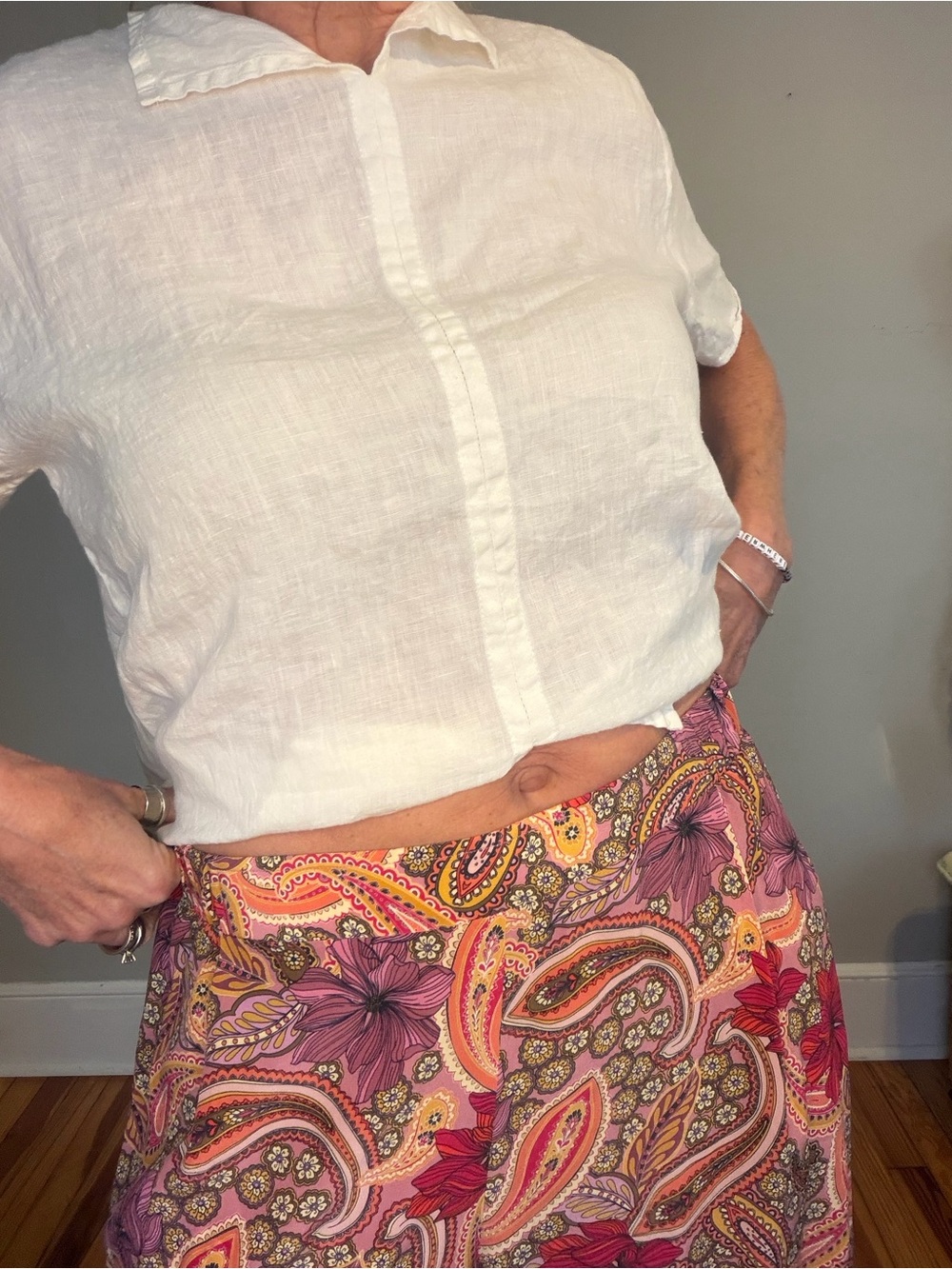 Johnny Was Lioness Wide Leg Silk Pants - Picture 2 of 5